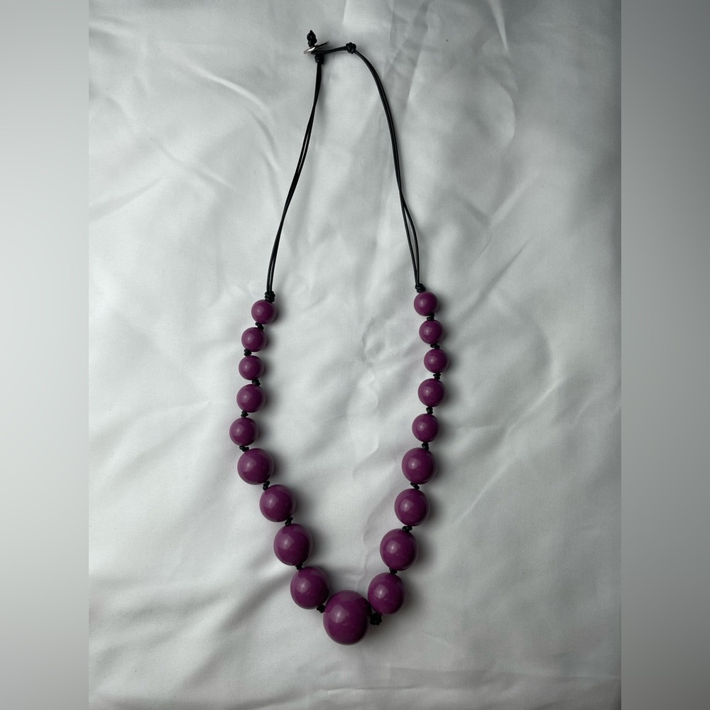 Ralph Lauren purple graduating beaded necklace